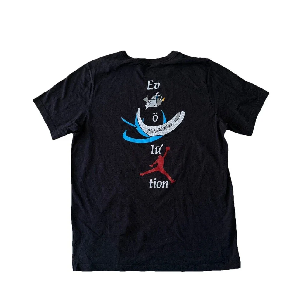 Jordan Evolution Crew shirt size L color black jumpman flight FB7468-010